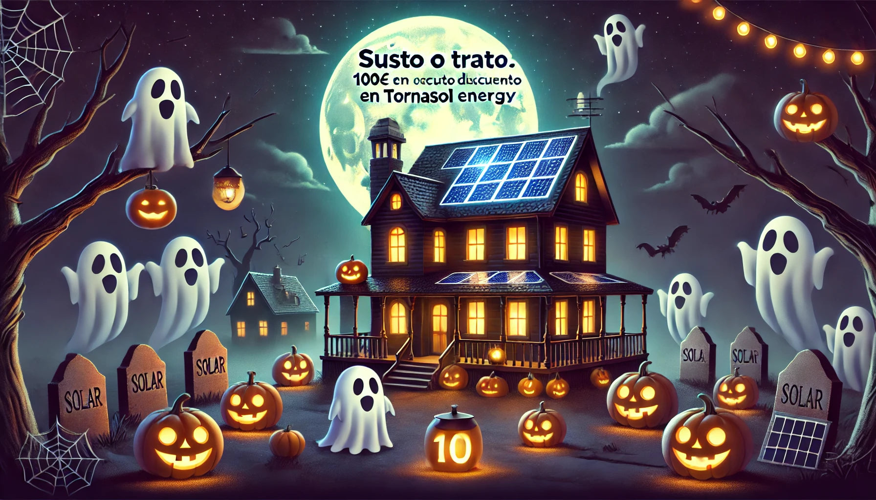 Susto o Trato 🎃 Ahorra 100€ en todos nuestros kits solares y aprovecha el cambio de hora invernal para empezar a ahorrar en tu factura de luz