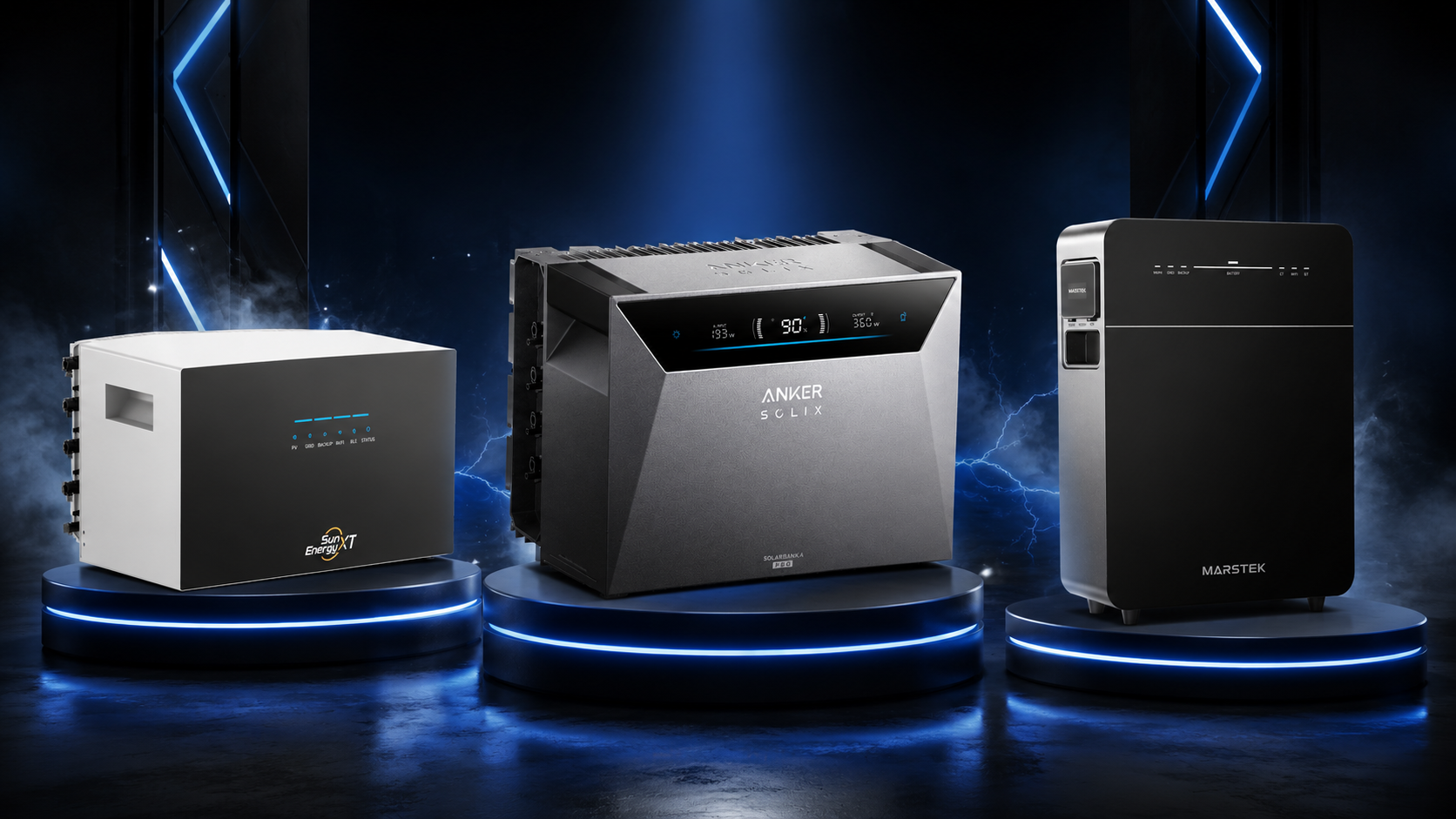 Las 3 mejores baterías de 5 kWh autoinstalables (2026): Anker SOLIX vs Marstek vs SunEnergyXT | Comparativa