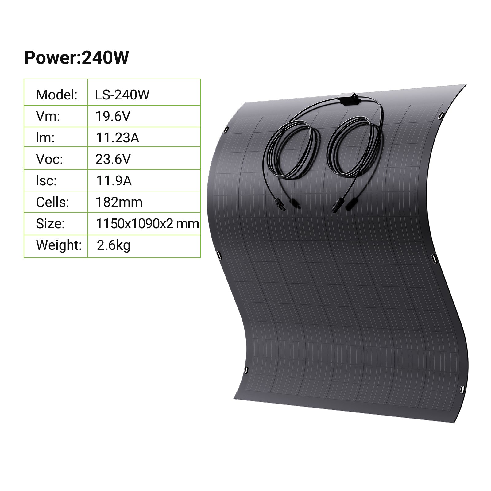 Panel solar flexible Lionshee 240W