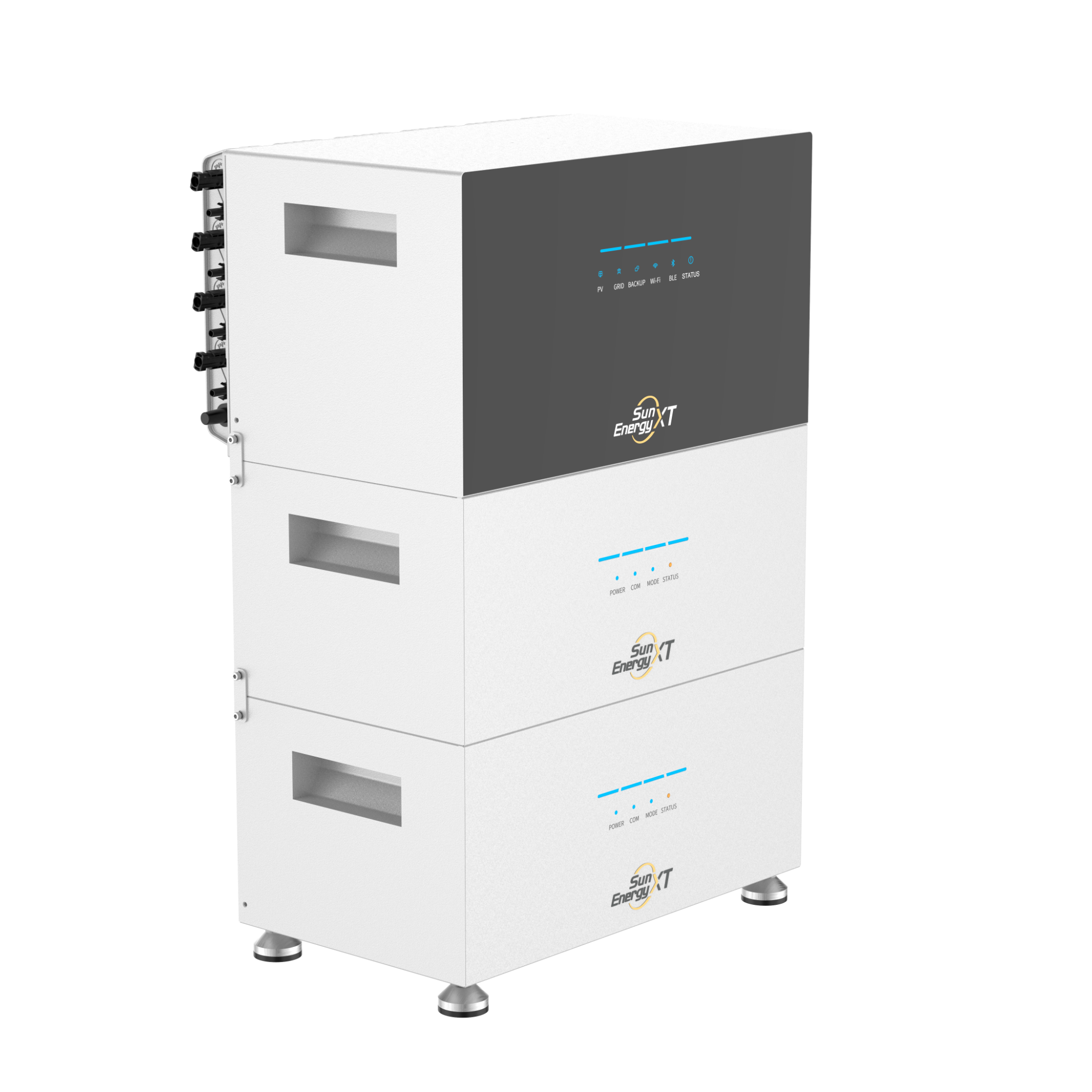 Sistema modular SunEnergyXT apilado con batería de expansión B500 (10)